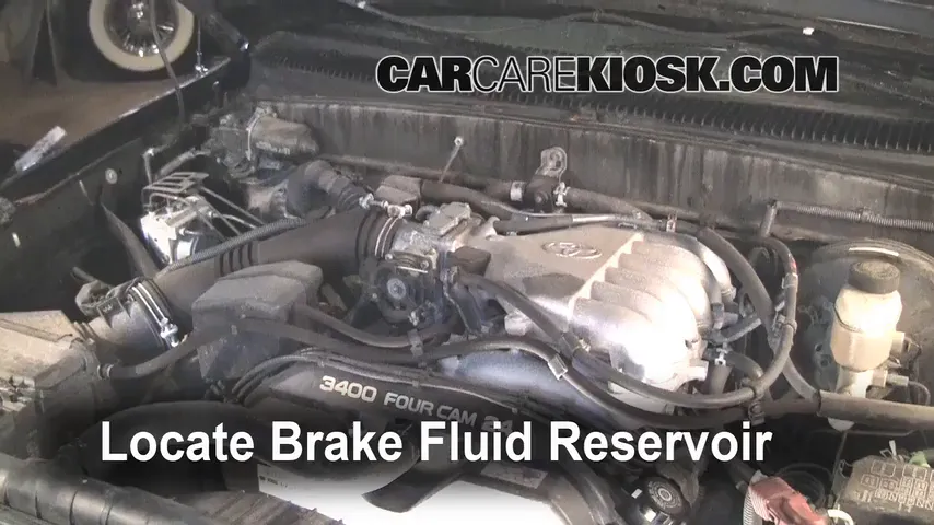 2004 Toyota Tacoma Pre Runner 3.4L V6 Crew Cab Pickup (4 Door) Brake Fluid Check Fluid Level